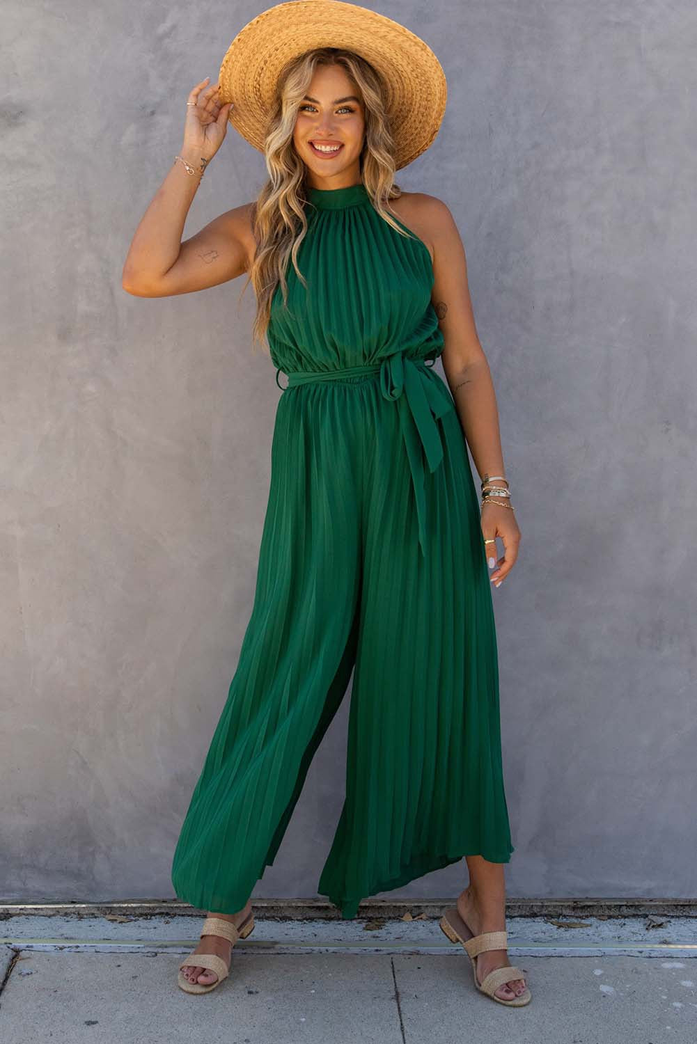 Firenze Emerald Green Wide Leg Jumpsuit – Stella by Stacia